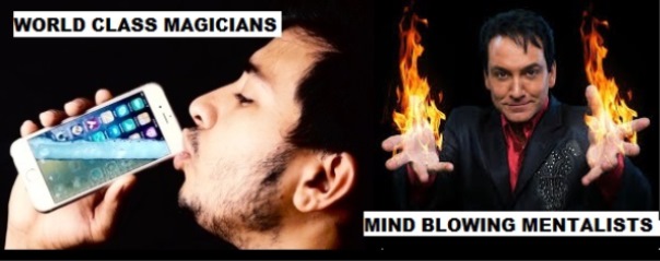 World class magicians and mentalists performing tricks