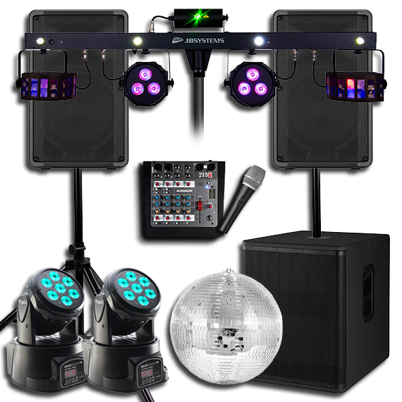 Sound system and lighting equipment setup