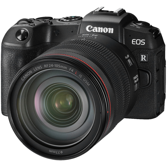 Canon EOS camera with a RF 24-105mm lens