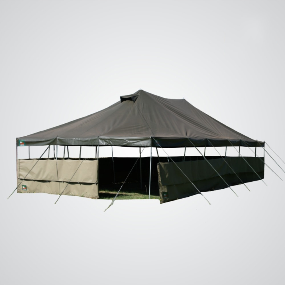 5 x 10 metre army tent with side walls
