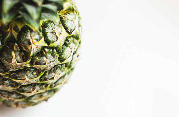 Close-up of a ripe pineapple.