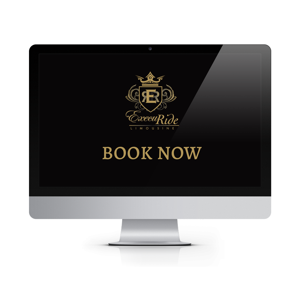 Execuride booking interface with 'Book Now' text