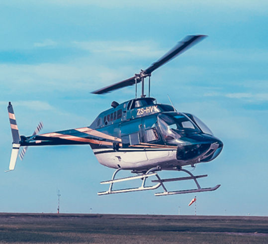 Helicopter ZS-HVK in flight over Johannesburg