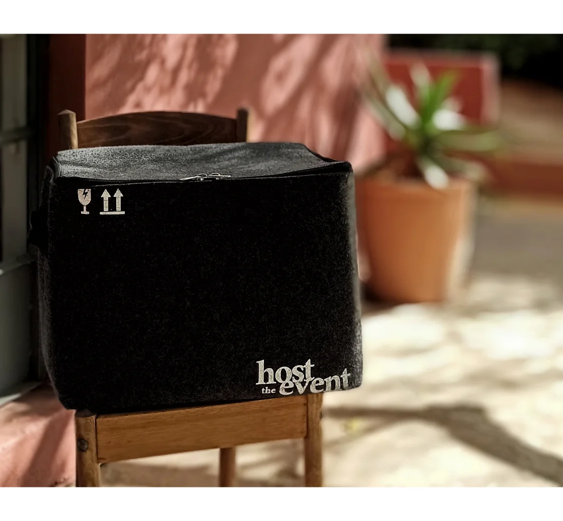 Host the Event tablescape in a box on a wooden chair