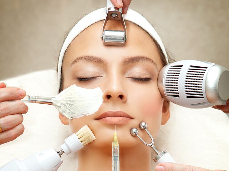 Close-up of a person receiving a glam makeup application.