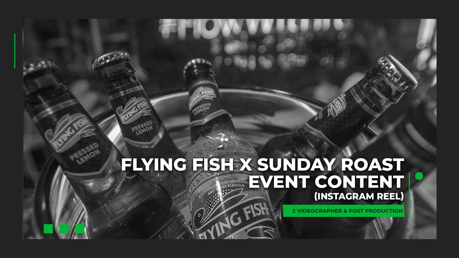 Instagram reel content featuring Flying Fish bottles