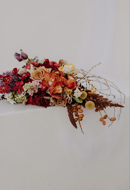Beautiful floral arrangement featuring seasonal flowers.