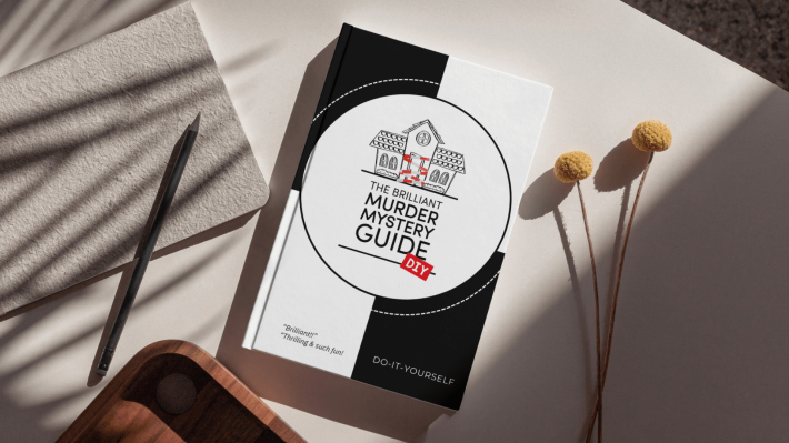 Cover of DIY Murder Mystery Ebook with a logo