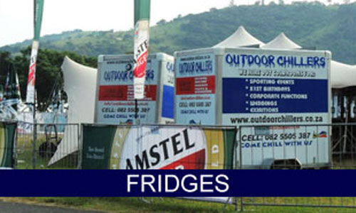 Outdoor Chillers mobile fridge units at an event.