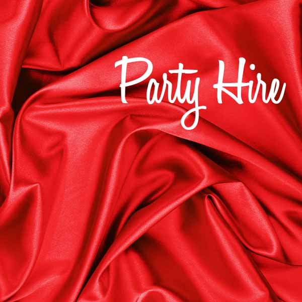 Rich red fabric draping used for event decoration