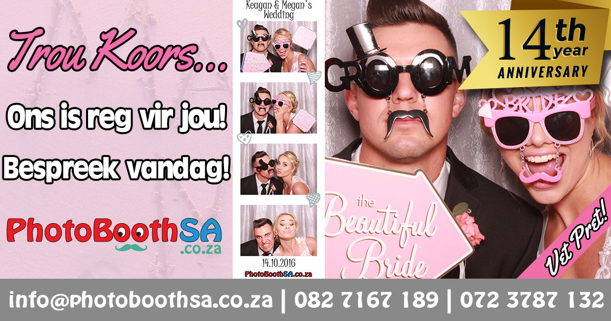 Promotional image for PhotoBoothSA's wedding services