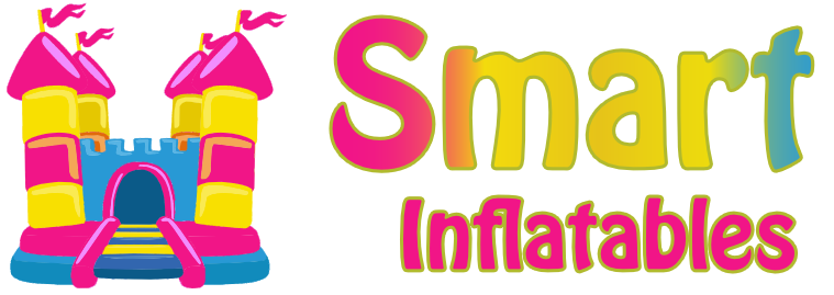 Smart Inflatables logo featuring a colorful jumping castle