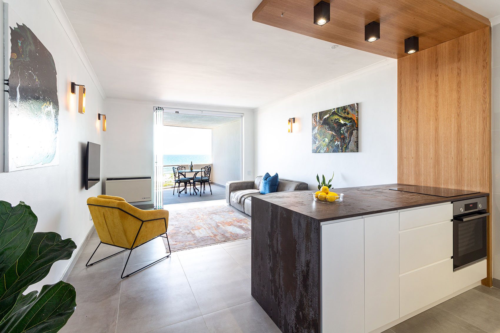 Modern event space with stylish furniture and decor