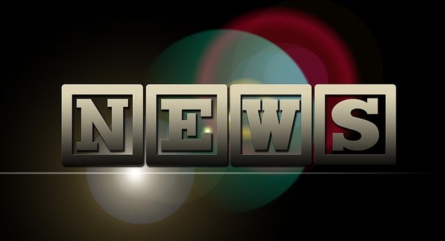 Graphic spelling out 'NEWS' with light effects