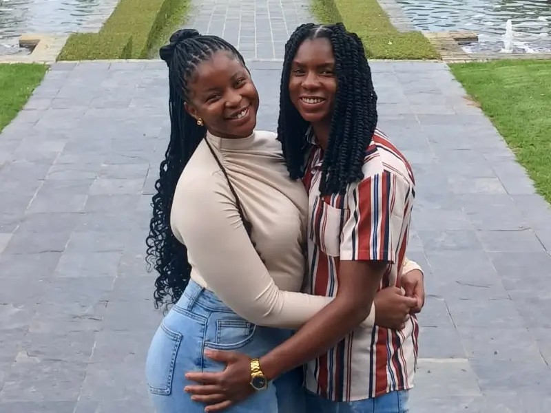 Couple posing happily during a wine tour