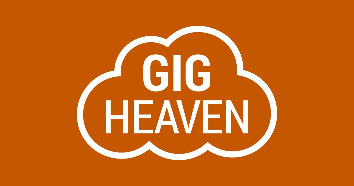 Gig Heaven cloud logo in orange and white