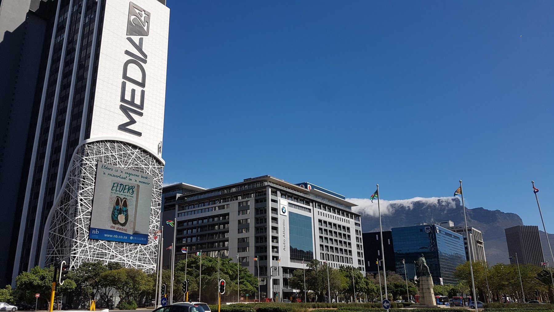 Media building and surrounding architecture in Cape Town