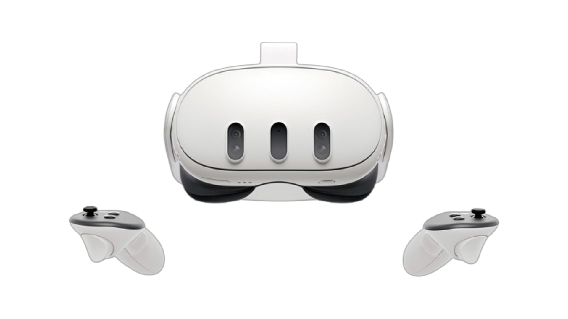 Oculus Quest 3 headset with controllers