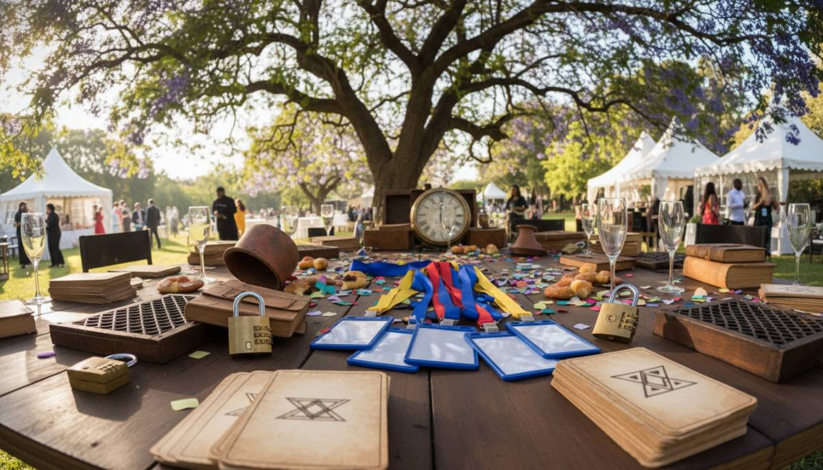 Puzzle table for team building activity