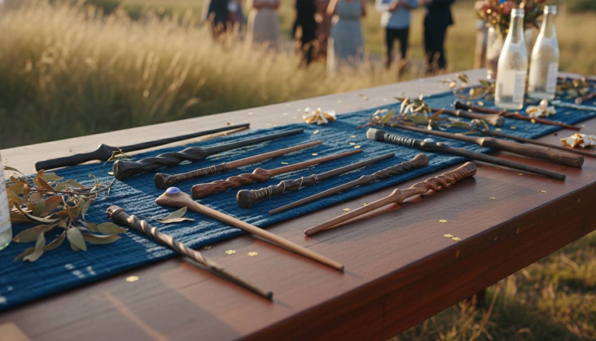 Wand display for a wizard party