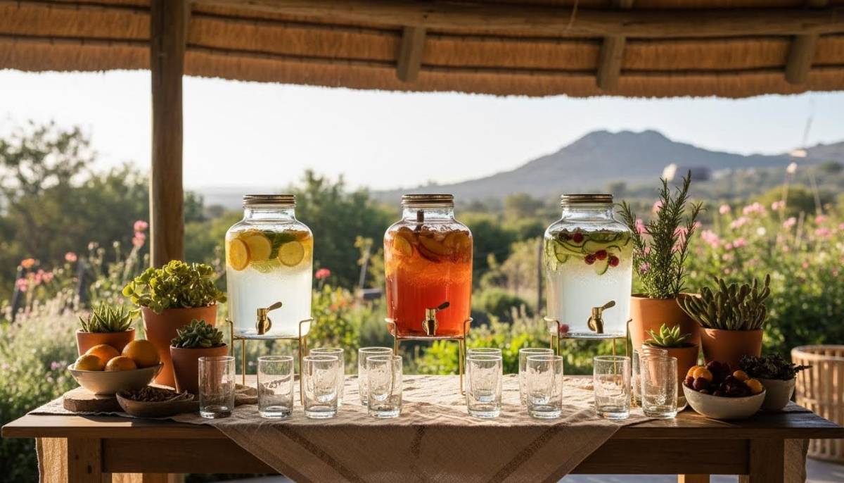 Styled hydration bar with citrus water
