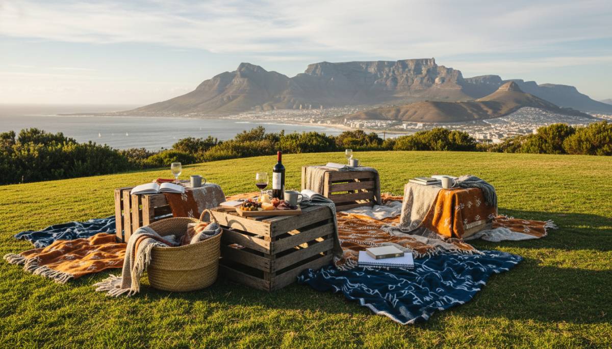 Outdoor picnic setup for a study break party