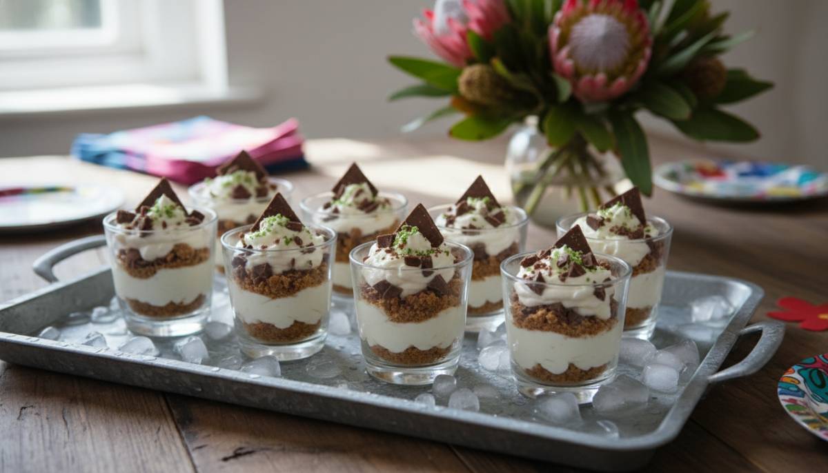 Peppermint crisp tart cups
