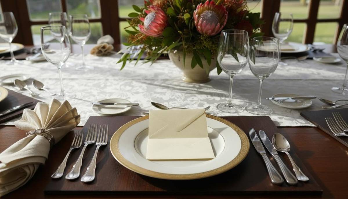 Message cards on place settings
