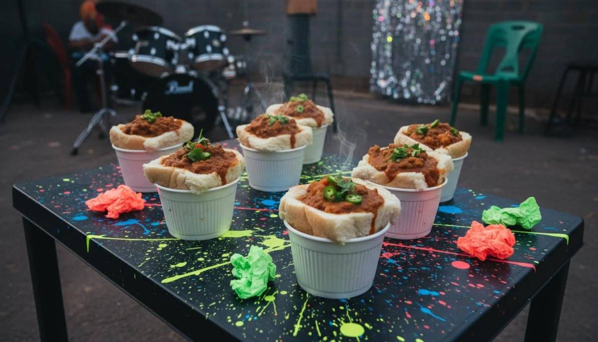 Bunny chow cups on snack table