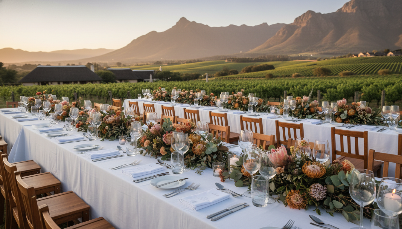 Low floral table styling before a birthday dinner