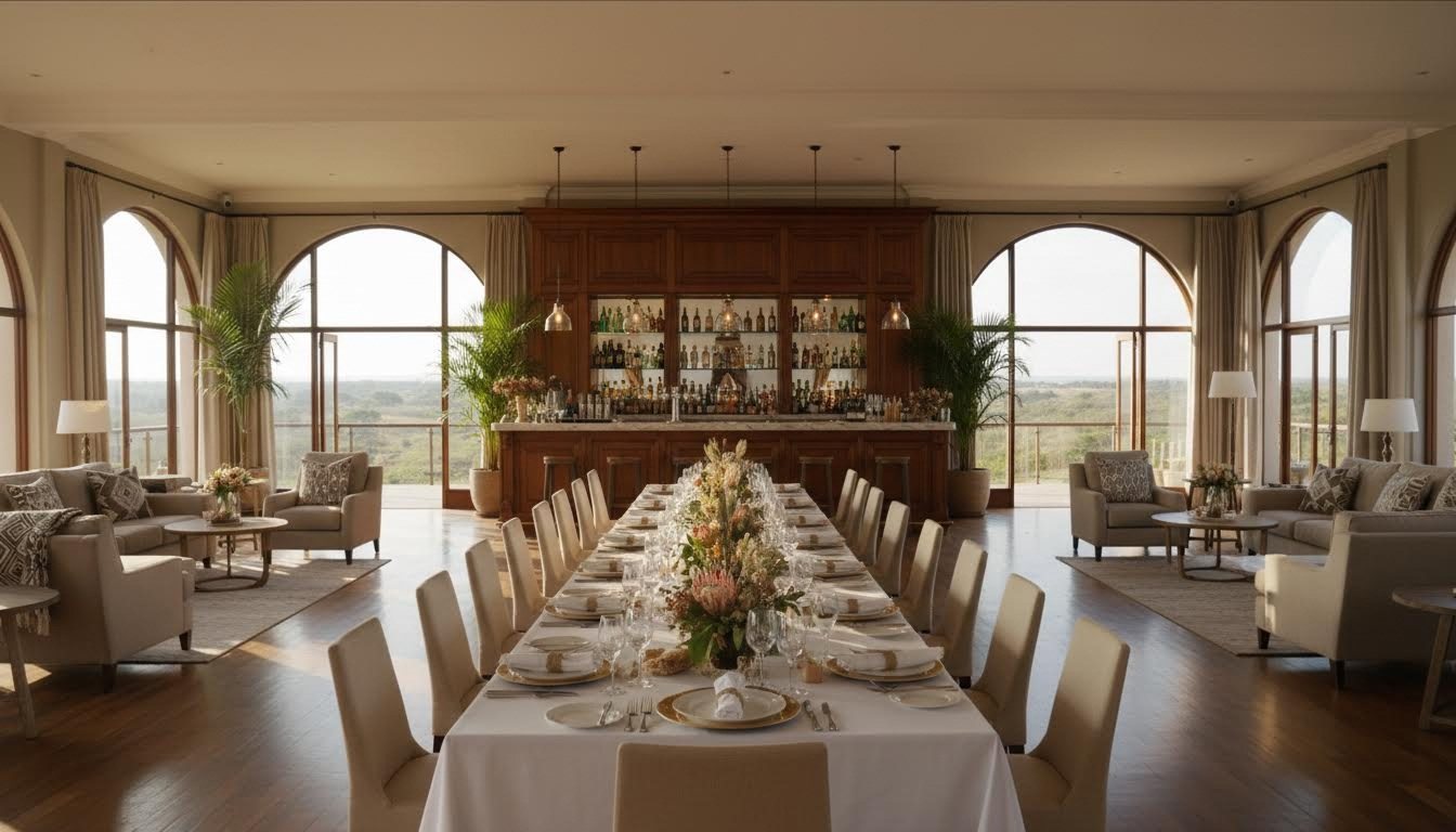 Empty clubhouse ready for a birthday lunch