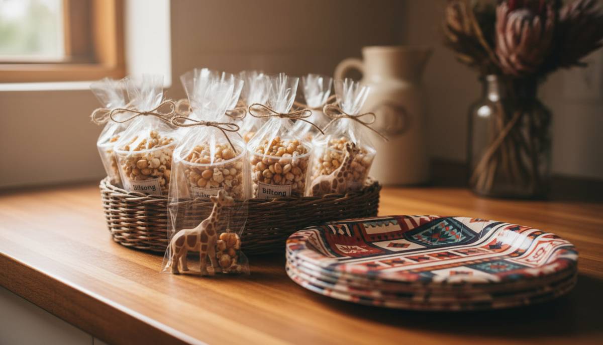 Simple party packs with snacks and toys