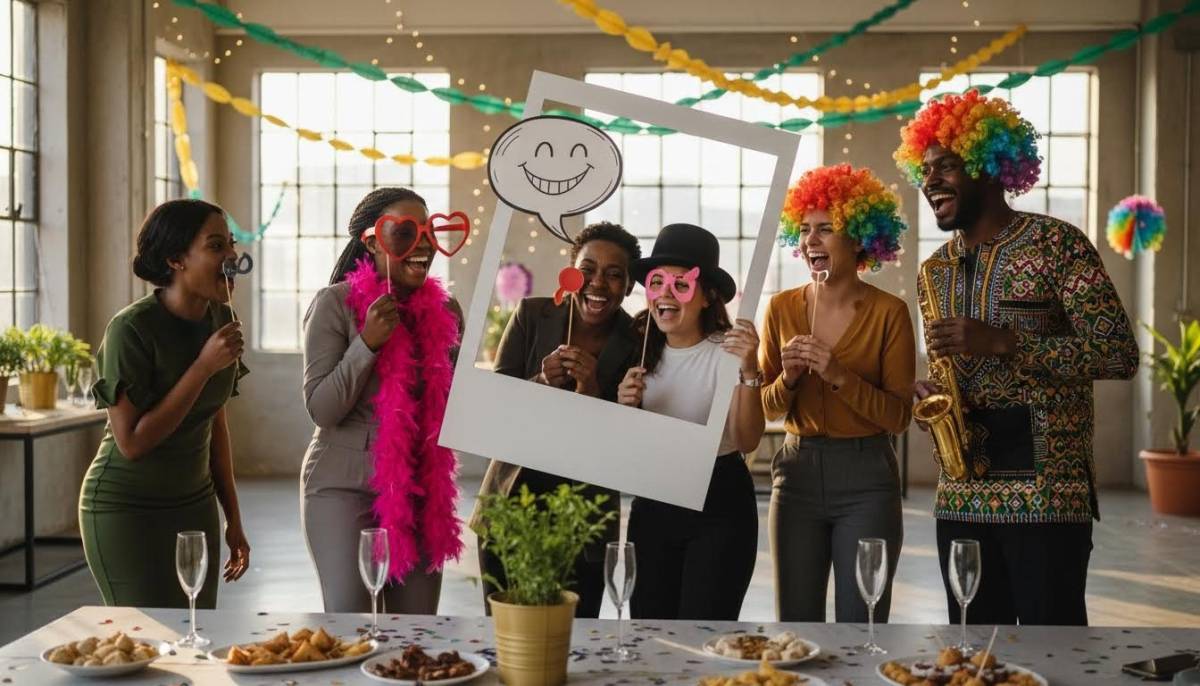 Guests taking photos during a promotion party