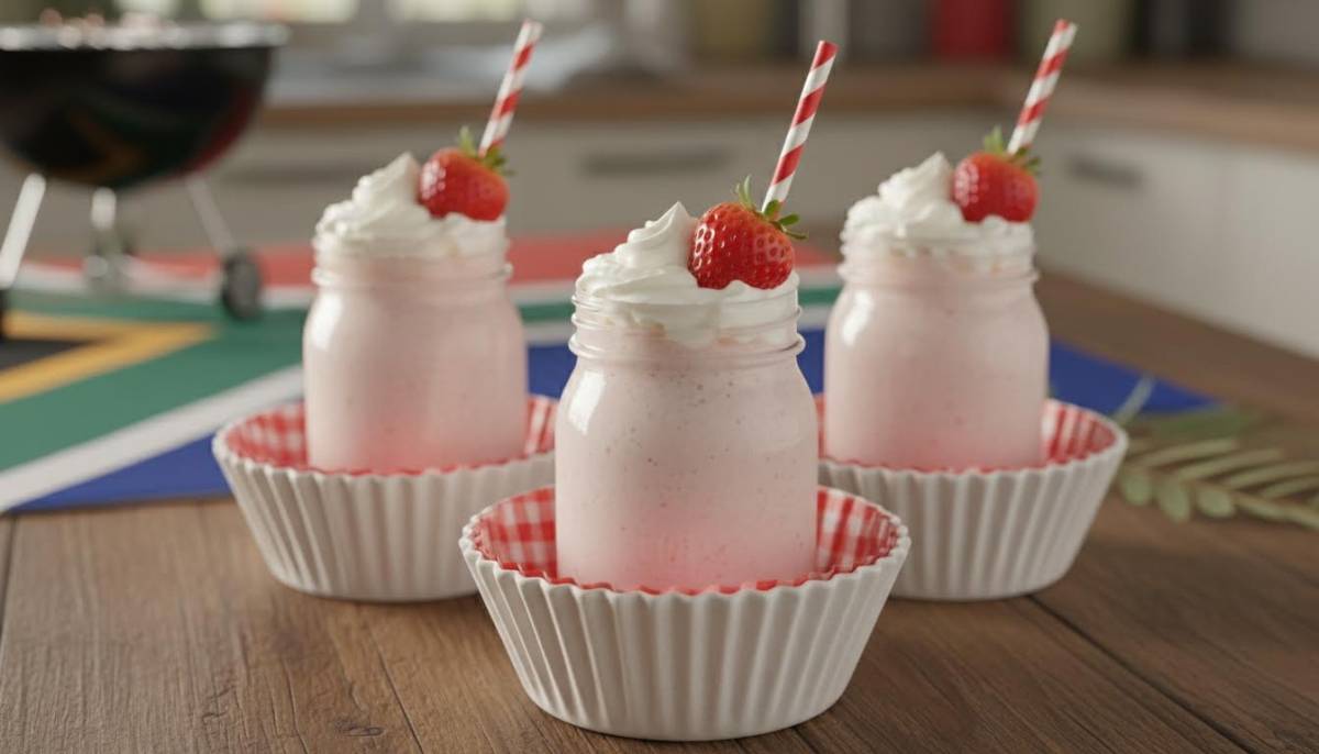 Strawberry milkshakes and diner food baskets