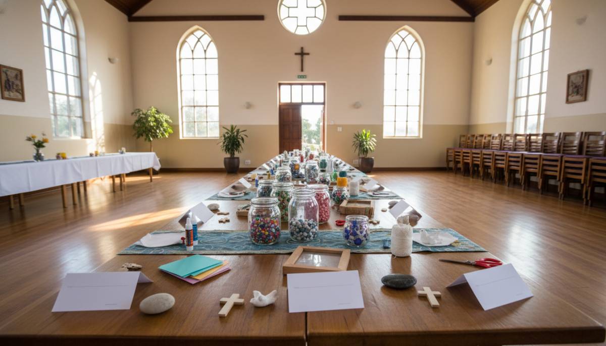 Communion craft activity table