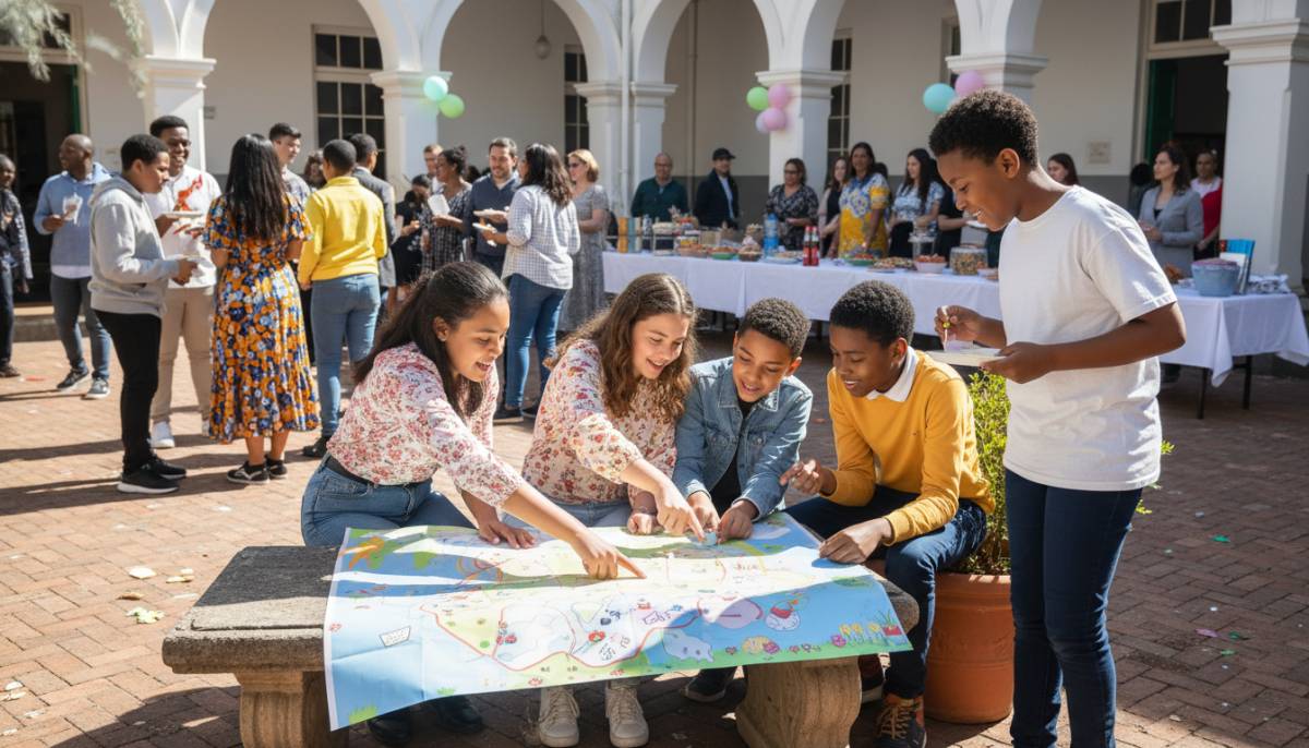 Tweens solving Easter clues together
