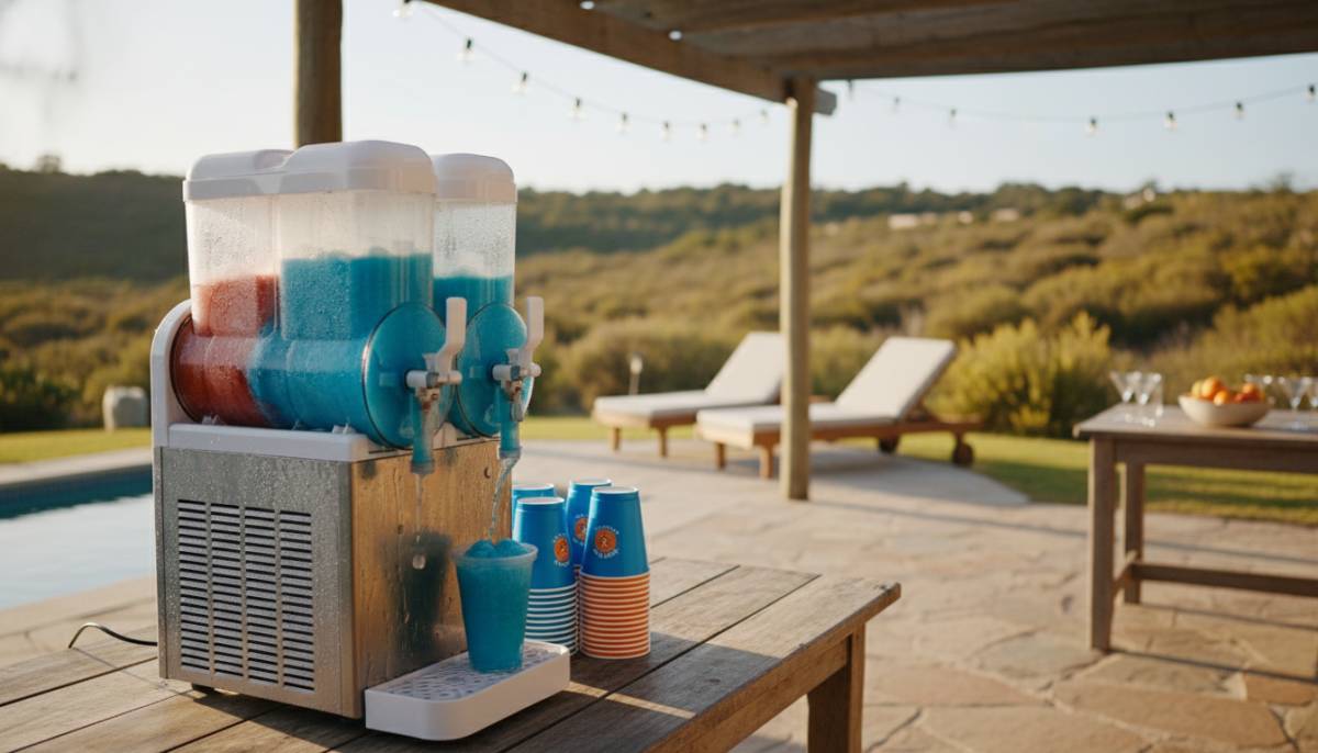 Slushy machine at a corporate braai