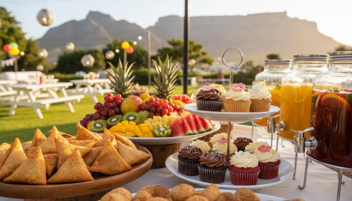 Buffet table for a family celebration