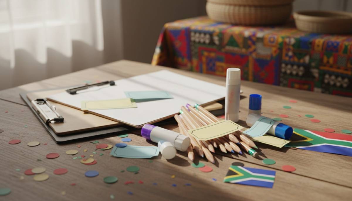 School supplies ready for party activities