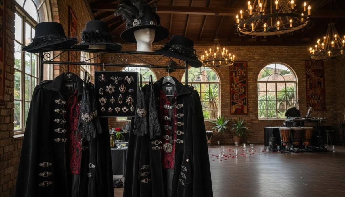 Gothic costume rack for guests