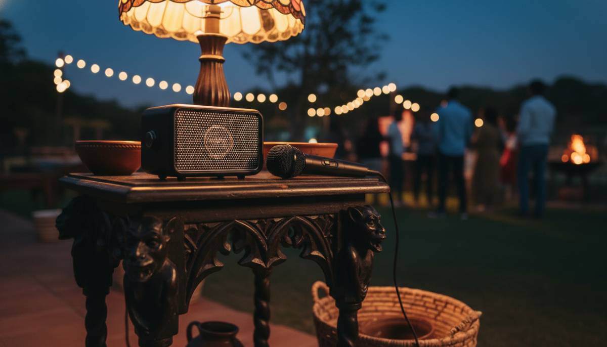 Small sound setup for gothic book club