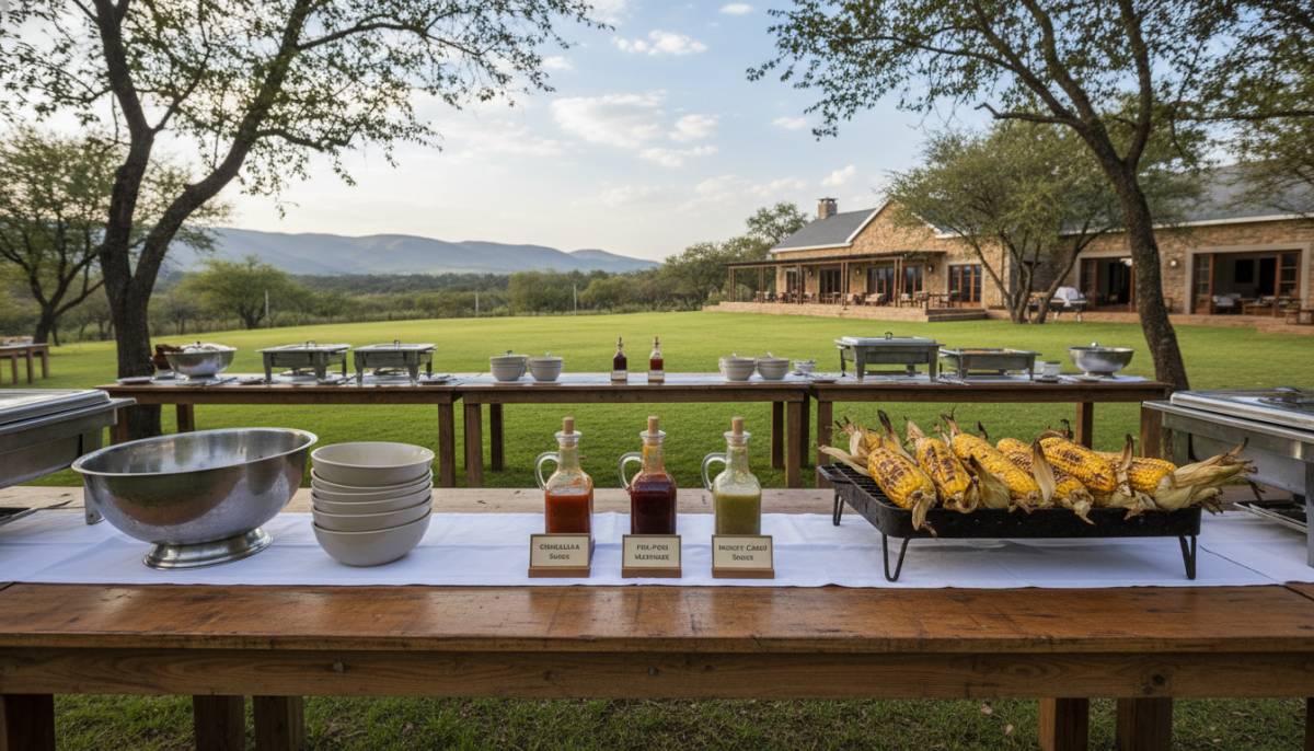 Braai buffet with sauces and sides