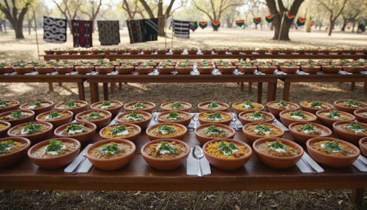 Mini curry bowls on a table
