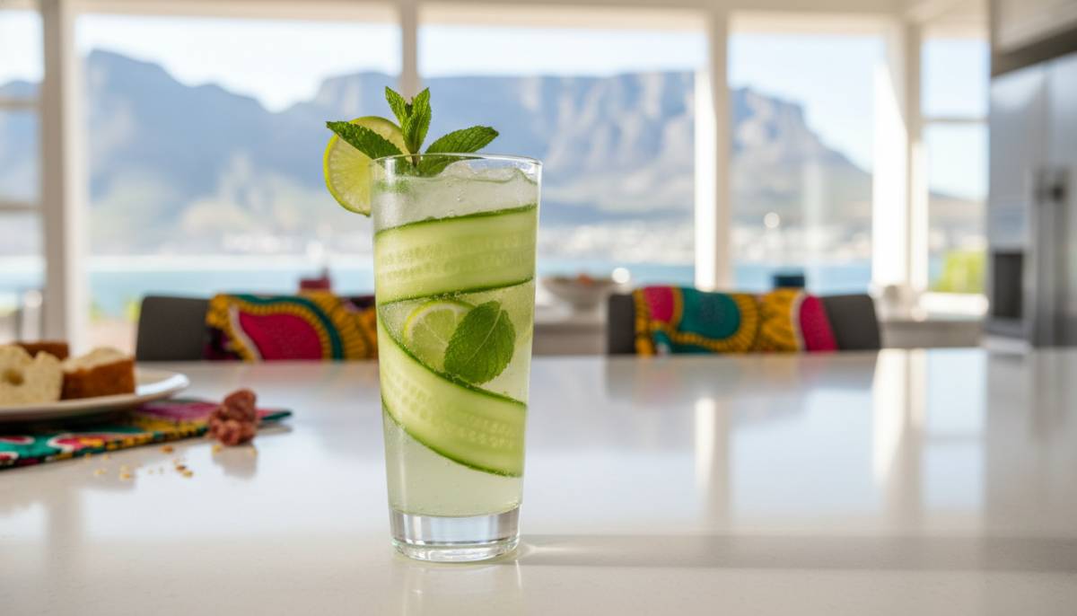 Cucumber lime tonic mocktail