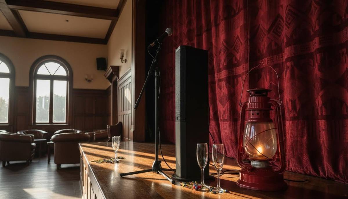 Speaker and microphone setup for announcements