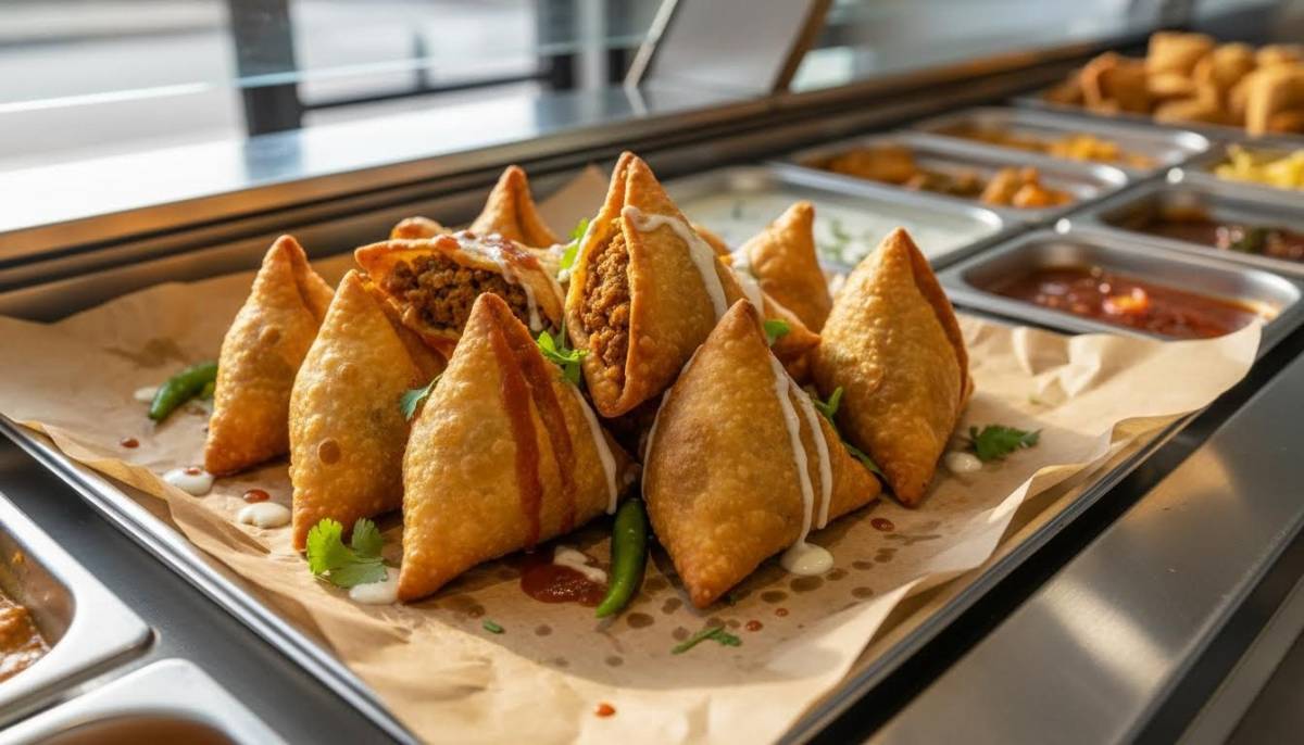 Samoosas from an Indian deli