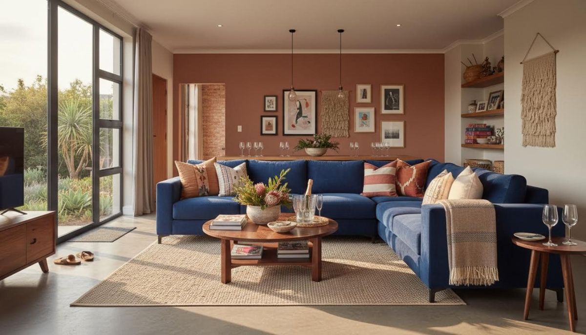 Empty renovated living room ready for a reveal party