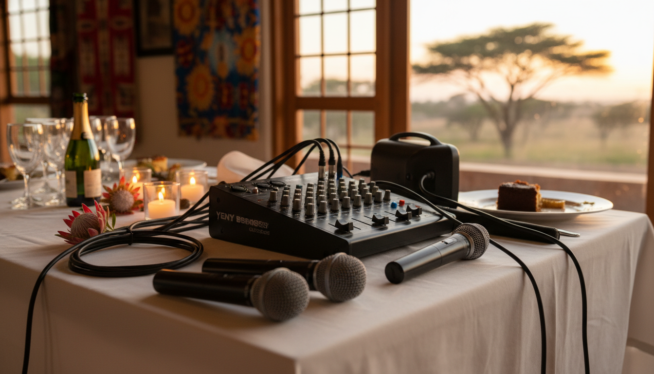 Wireless microphones and sound mixer for speeches