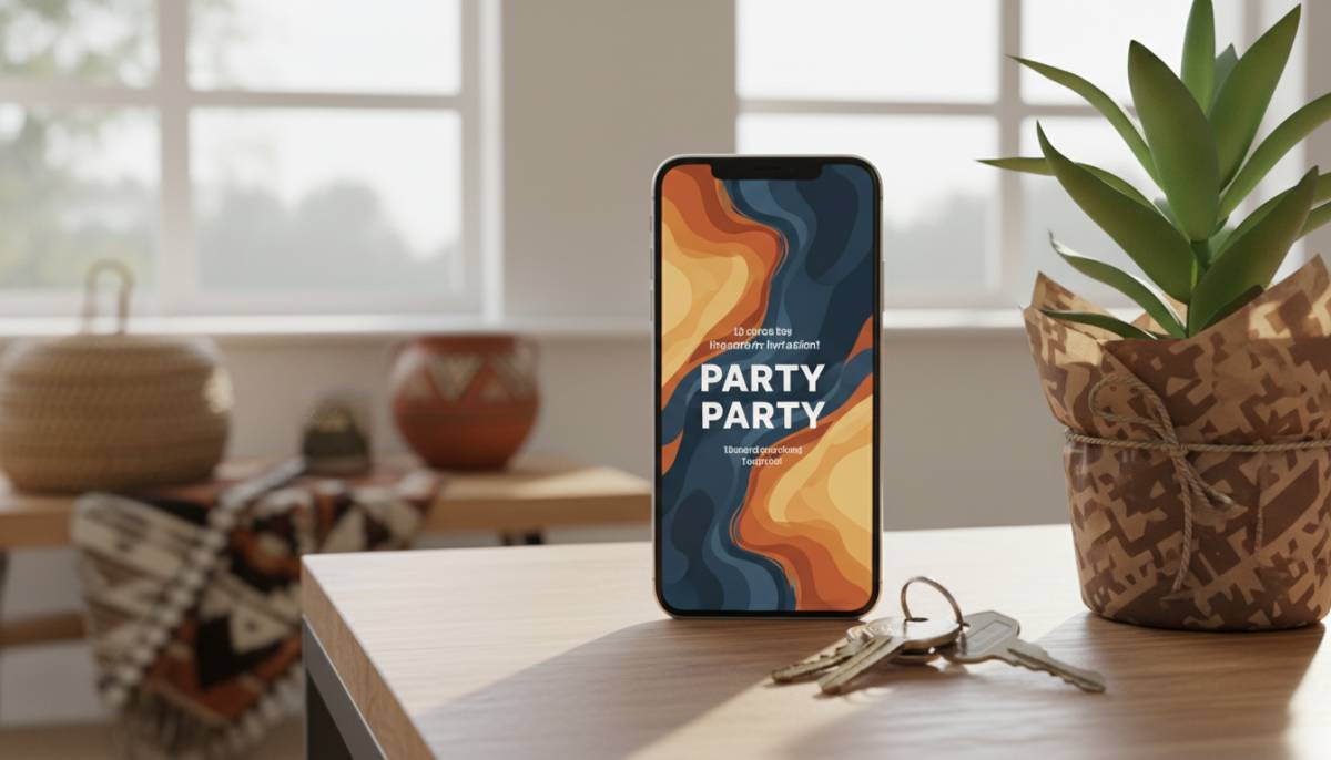Moving party invitation on a phone